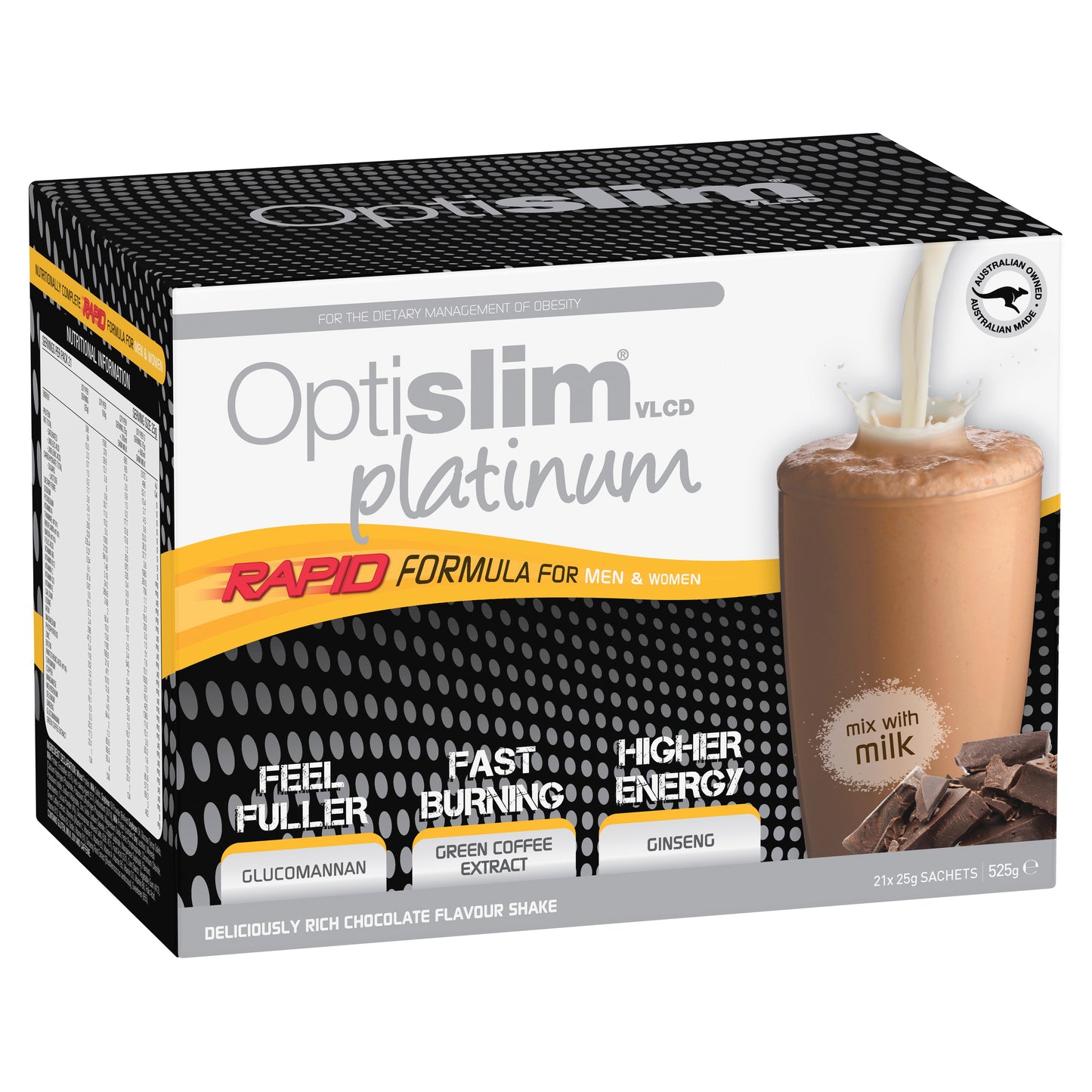 Optislim VLCD Platinum Shake Chocolate 25g x21 Pack