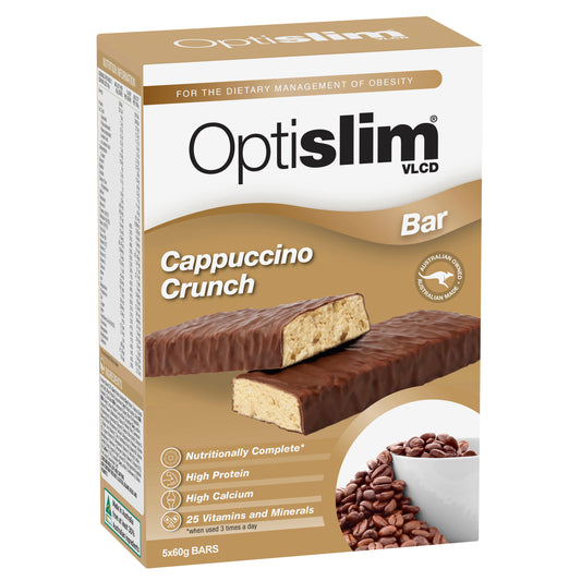 Optislim VLCD Bar Cappuccino Crunch 60g x5 Pack