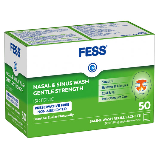 Fess Nasal & Sinus Wash Refill Gentle 50 Sachets