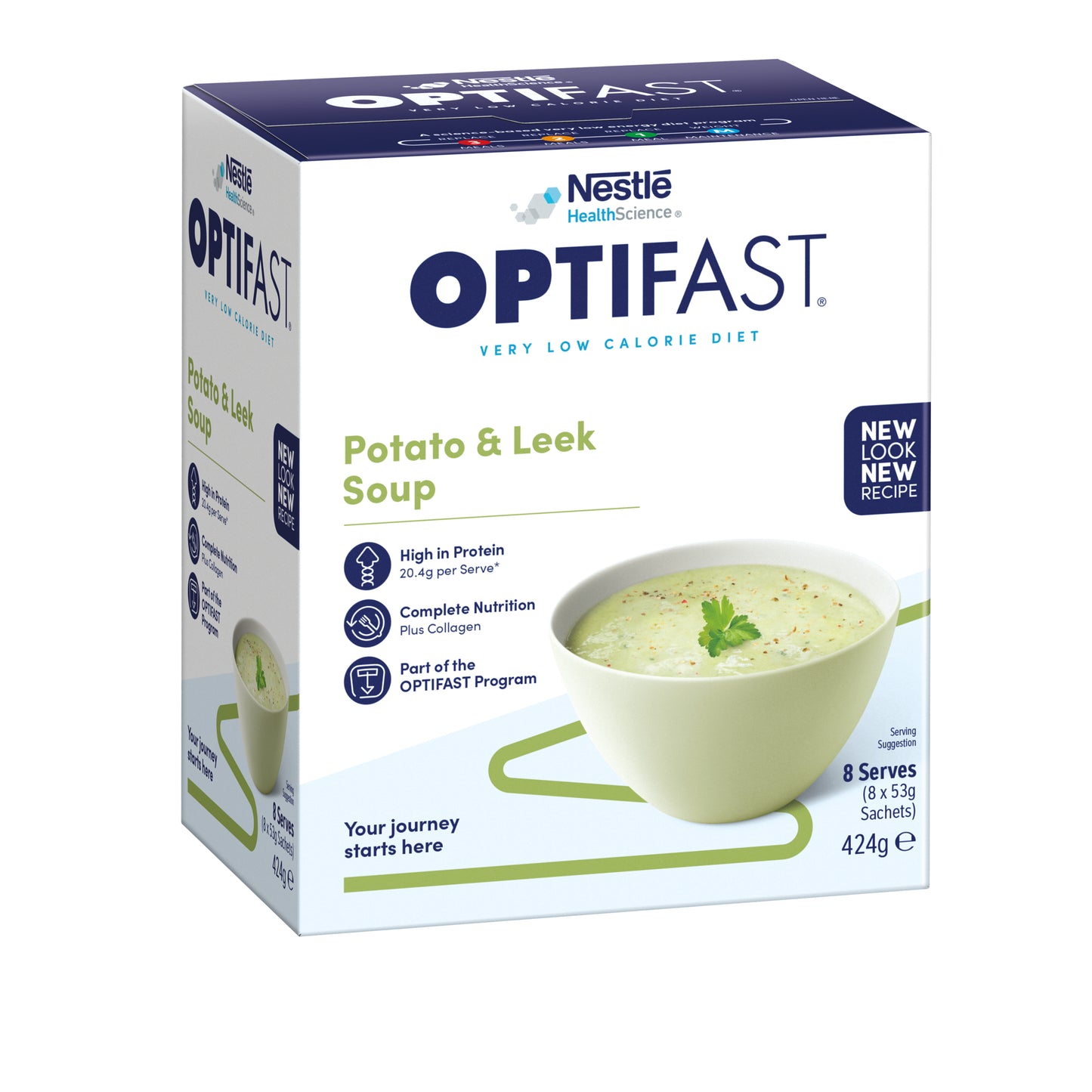 Optifast VLCD Soup Potato Leek 53g 8 Pack