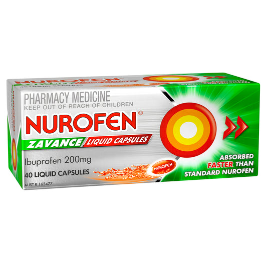 Nurofen Zavance Ibuprofen 200mg Liquid Capsules 40