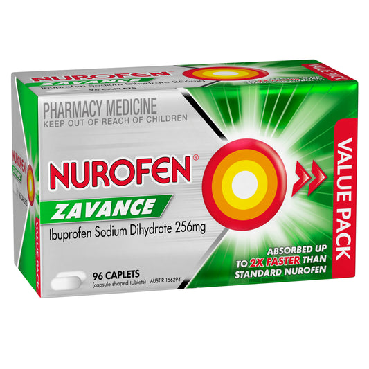 Nurofen Zavance Ibuprofen 200mg Caplets 96