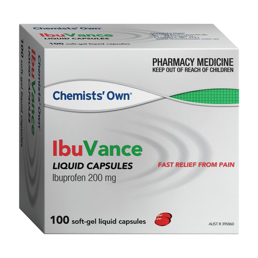 Chemist’s Own IbuVance Soft Gel Capsules 200mg 100