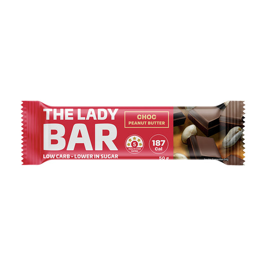 The Lady Bar Choc Peanut Butter 50g x10