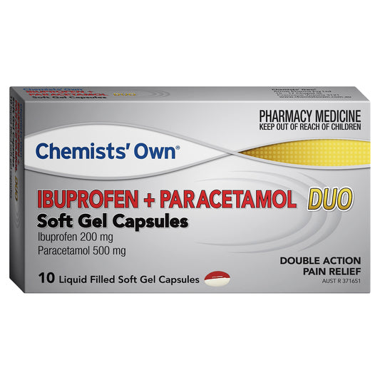 Chemist's Own Brand Ibuprofen + Paracetamol Soft Gel Capsules 10