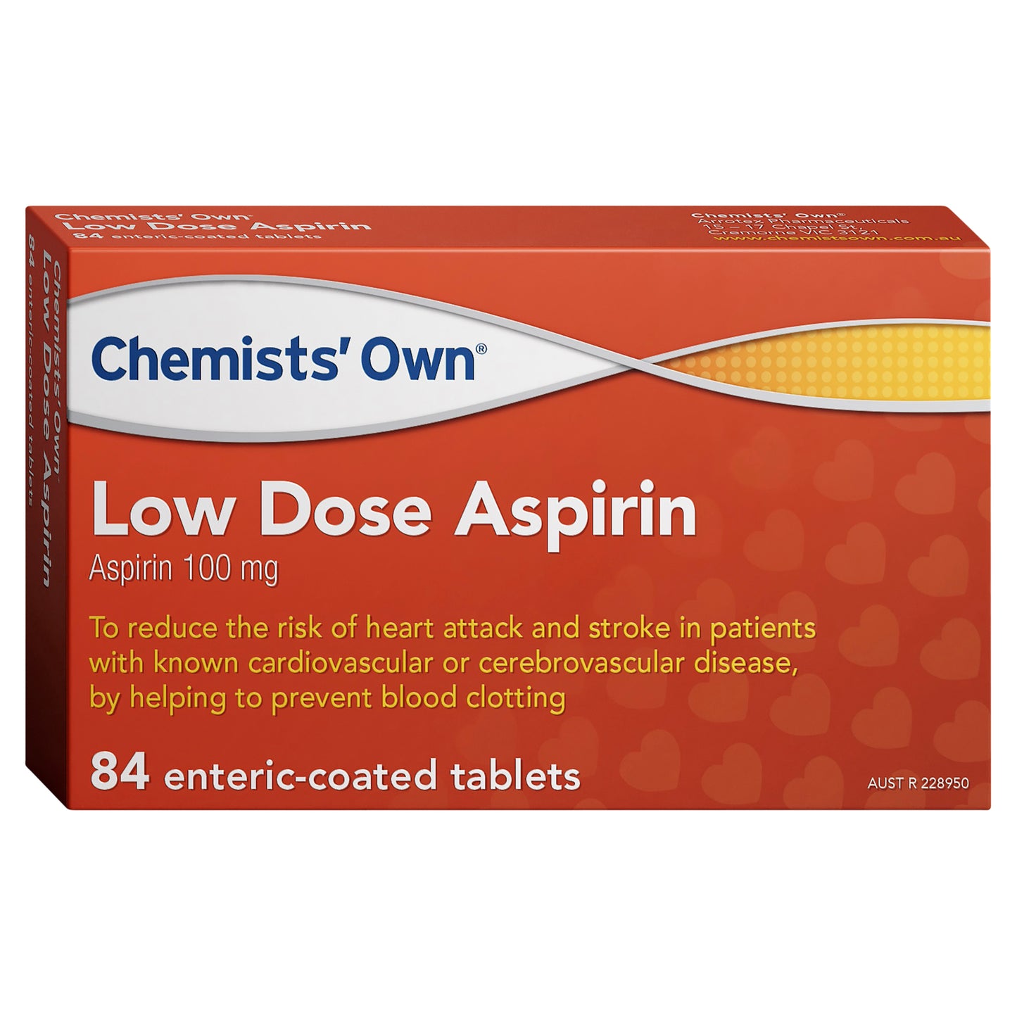 CH Own Brand Low Dose Aspirin 100mg Tablets 84