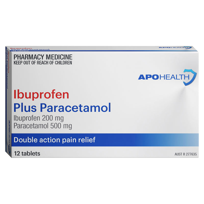APOHEALTH Ibuprofen 200mg + Paracetamol 500mg Tablets 12