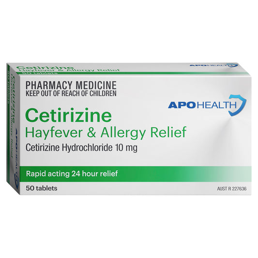 APH Cetirizine Hayfever & Allergy Tablets 50