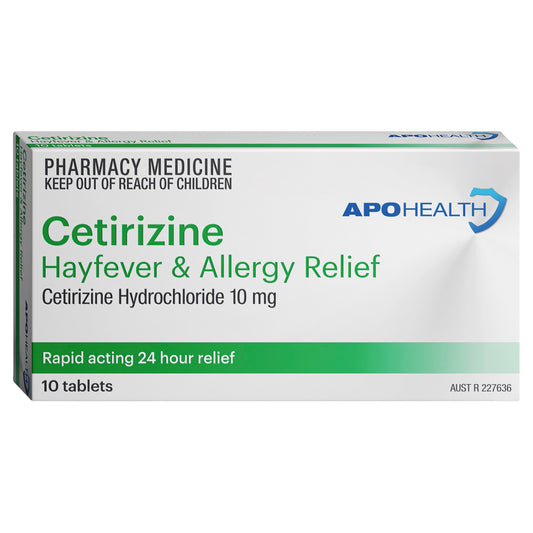 APH Cetirizine Hayfever & Allergy Tablets 10