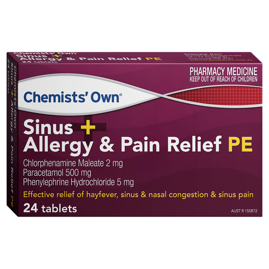 Chemist Own Sinus & Allergy Pain Relief PE Tablets 24