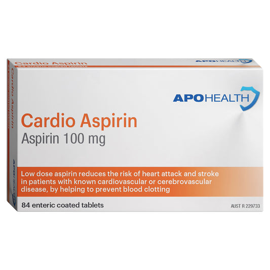 APH Cardio Aspirin 100mg Tablets 84