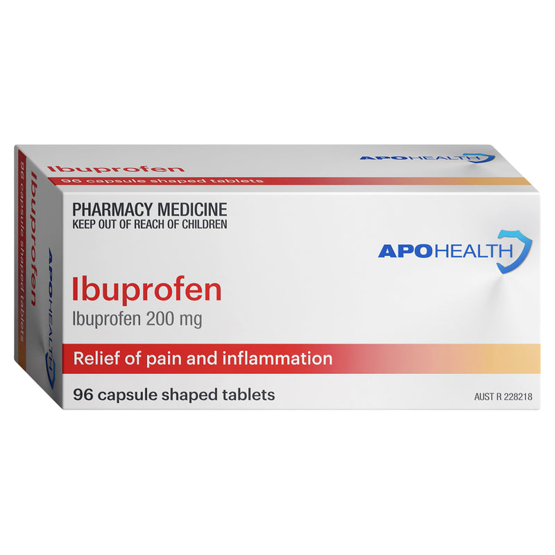 APOHEALTH Ibuprofen 200mg Tablets 96