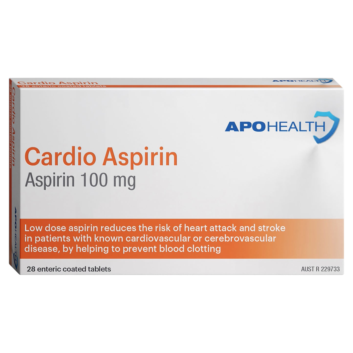 APH Cardio Aspirin 100mg Tablets 28