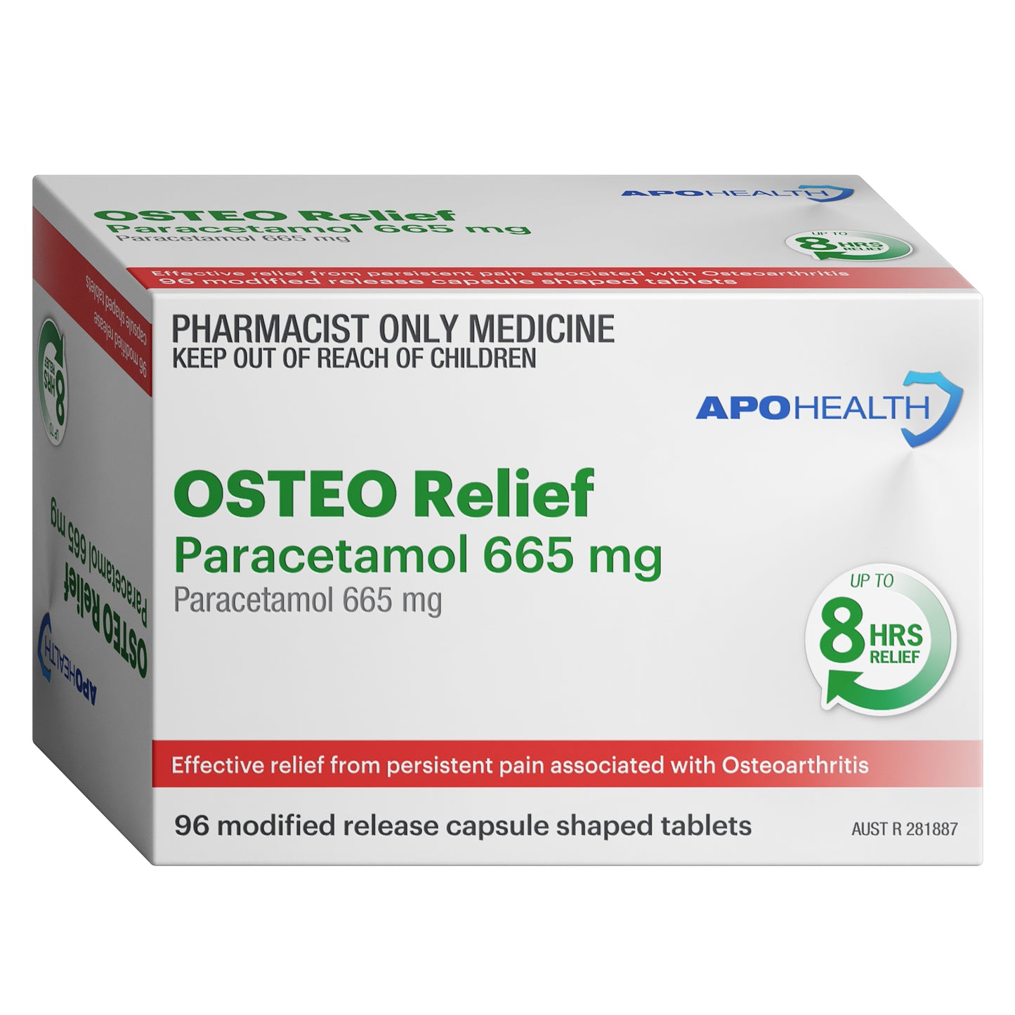 APH Osteo Relief Paracetamol 665mg Modified Release Tablets 96