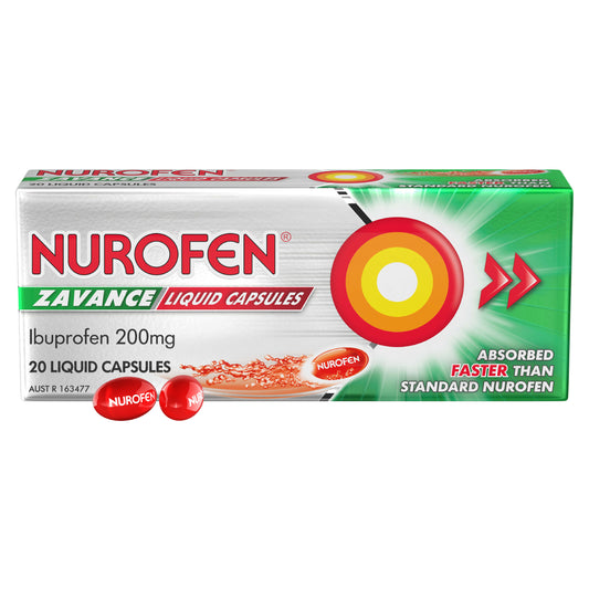 Nurofen Zavance Ibuprofen 200mg Liquid Capsules 20