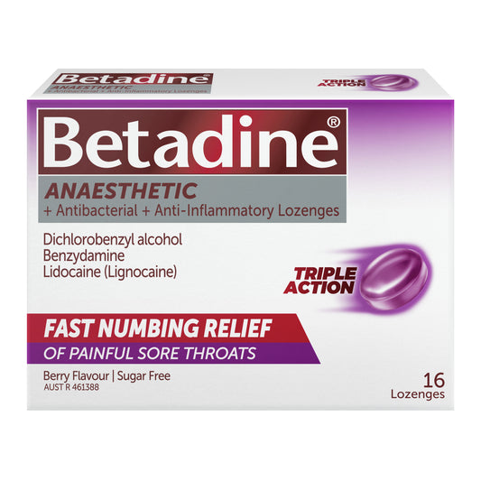 Betadine Anaesthetic Berry Lozenges 16
