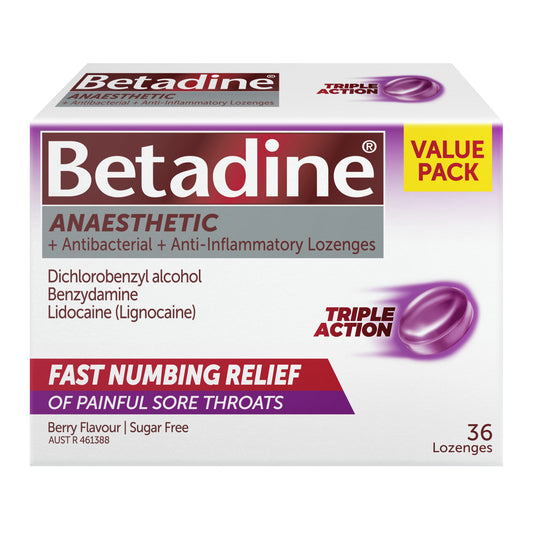 Betadine Anaesthetic Berry Lozenges 36
