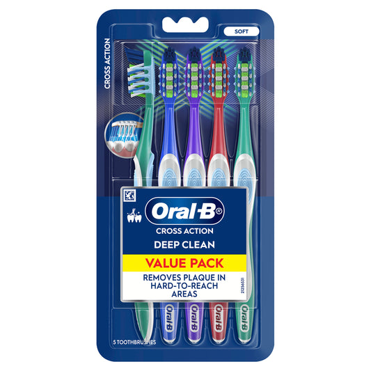 Oral-B CrossAction Soft Toothbrush 5pk