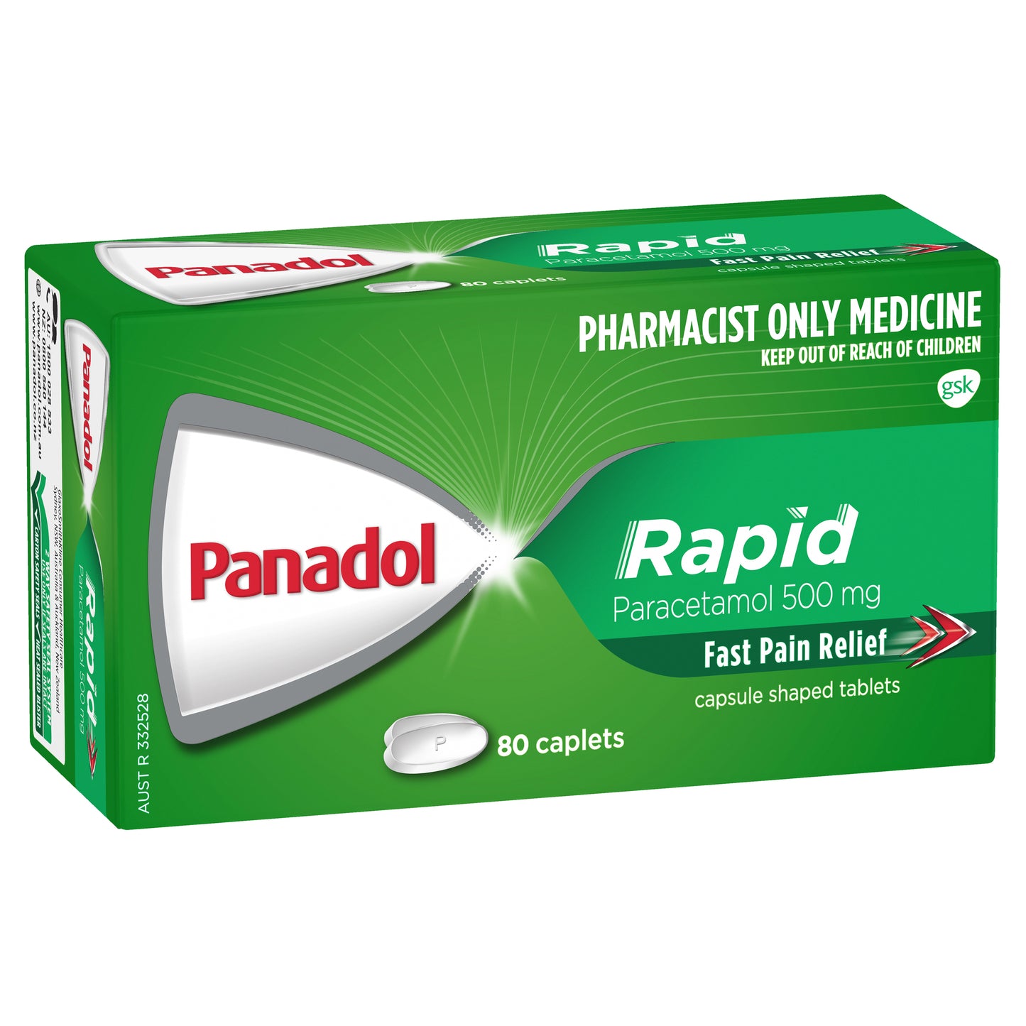 Panadol Rapid Paracetamol 500mg Caplets 80