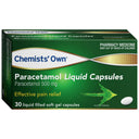 Chemists' Own Paracetamol 500mg Soft Gel Capsules 30