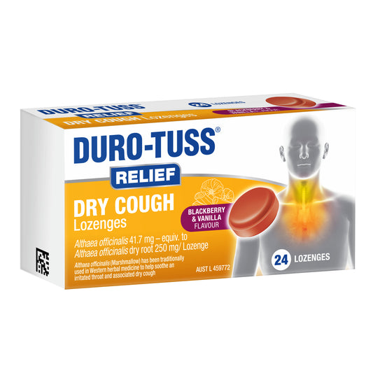 Duro-Tuss Cough Lozenges Relief Dry Blackberry Vanilla 24