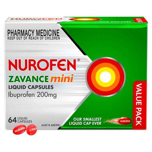 Nurofen Zavance Mini Liquid Capsules 64