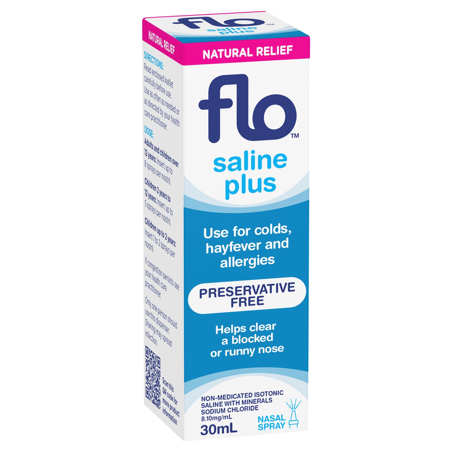 FLO Saline Plus Nasal Spray 30mL