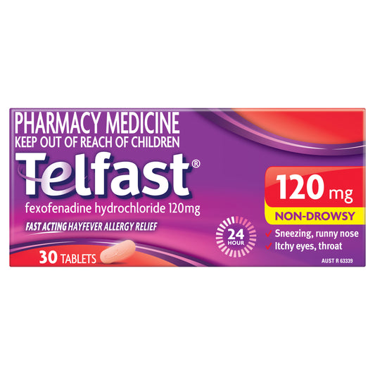 Telfast Hayfever Relief 120mg Tablets 30