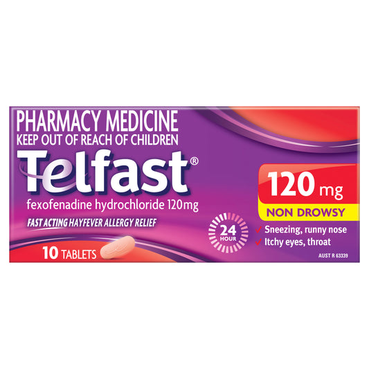Telfast Hayfever Relief 120mg Tablets 10