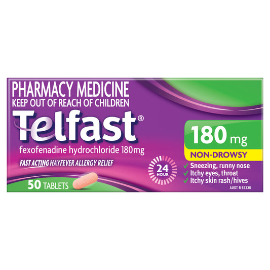 Telfast Fexofenadine 180mg Tablets 50