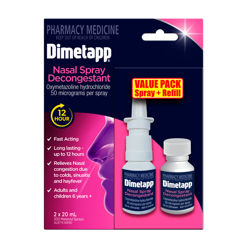 Dimetapp Nasal Spray Twin Pack 20mL + Refill 20mL