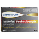 Chemists' Own Double Strength Ibuprofen 400mg Tablets 12
