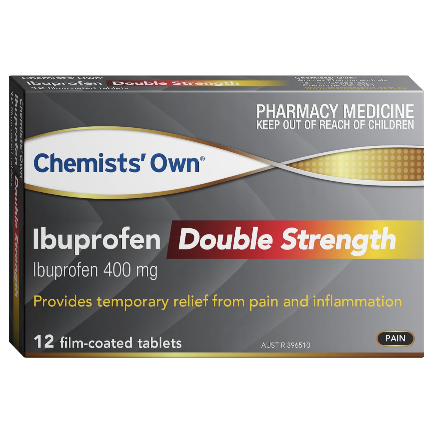 Chemist’s Own Double Strength Ibuprofen 400mg Tablets 12