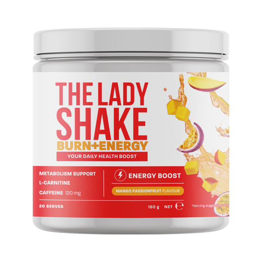 The Lady Shake Burn + Energy Mango Passionfruit 160g