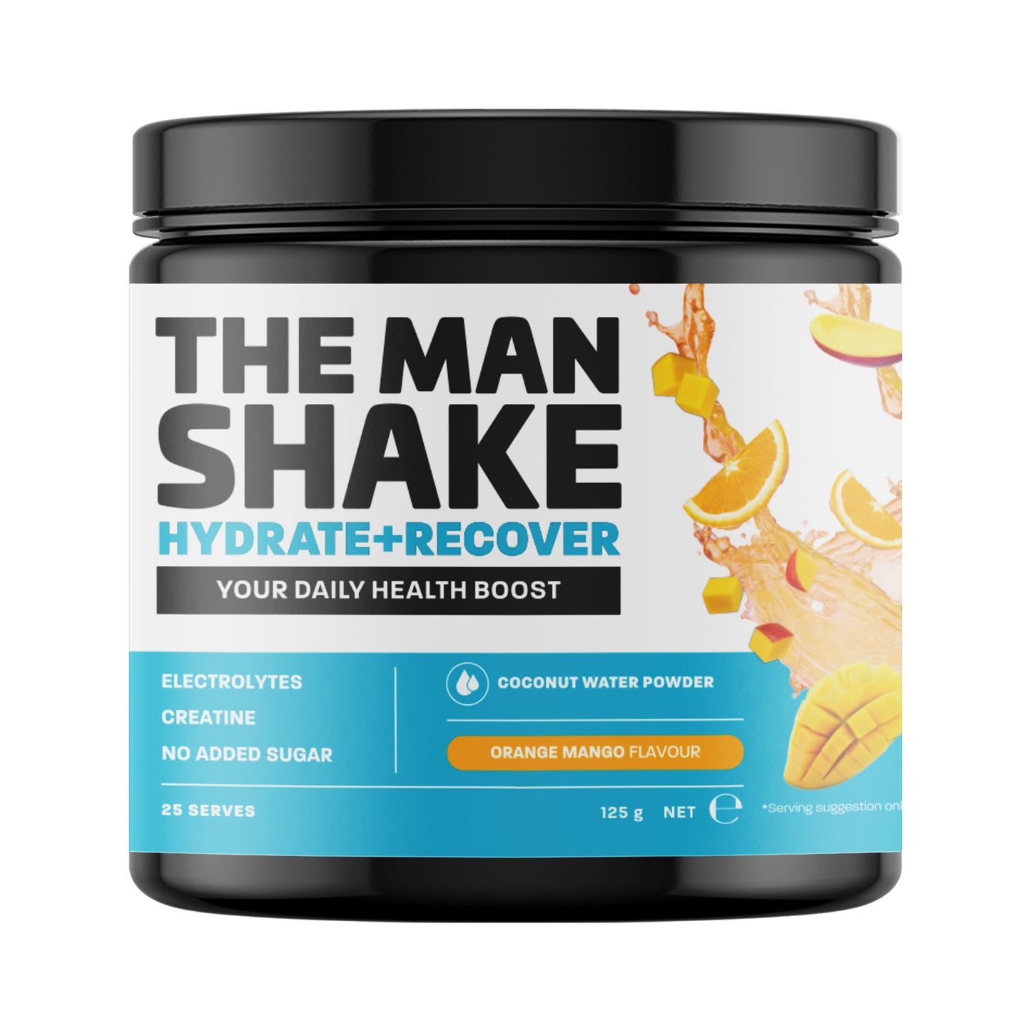 The Man Shake Hydration + Recovery Orange Mango 125g