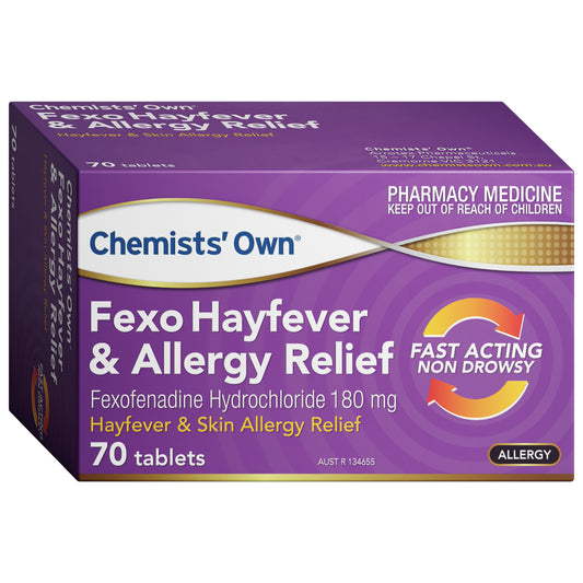 Chemist Own Fexofenadine Hayfever & Allergy 180mg Tablets 70