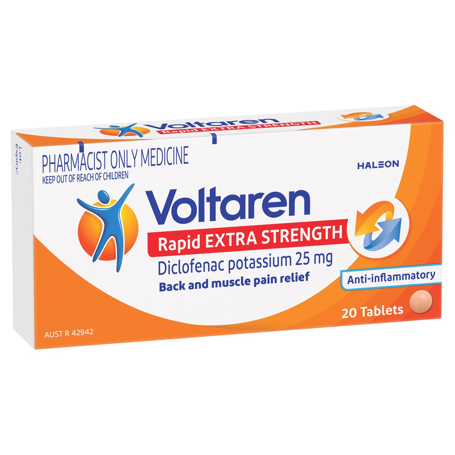 Voltaren Rapid Diclofenac Potassium 25mg 20 Tablets