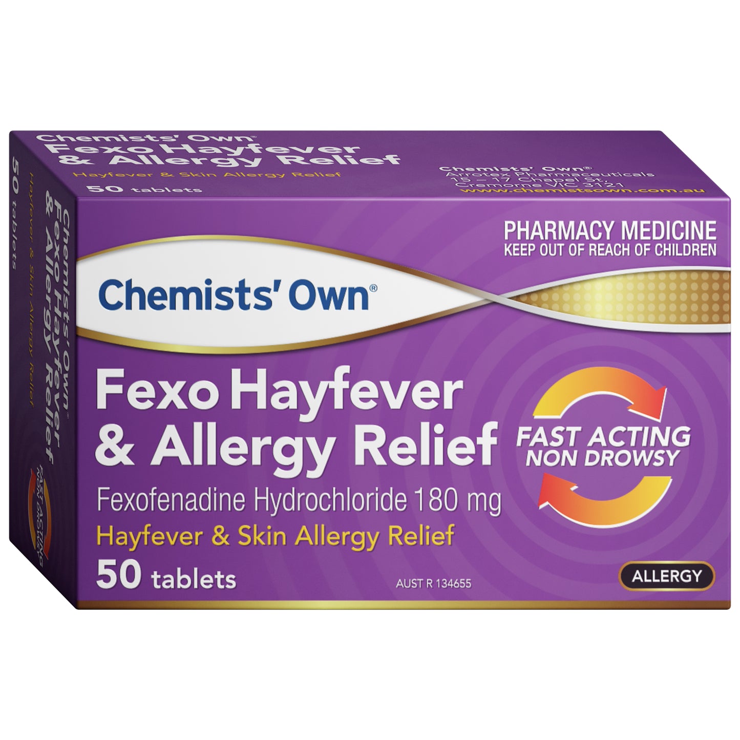 Chemist Own Fexofenadine Hayfever & Allergy Relief 180mg Tablets 50
