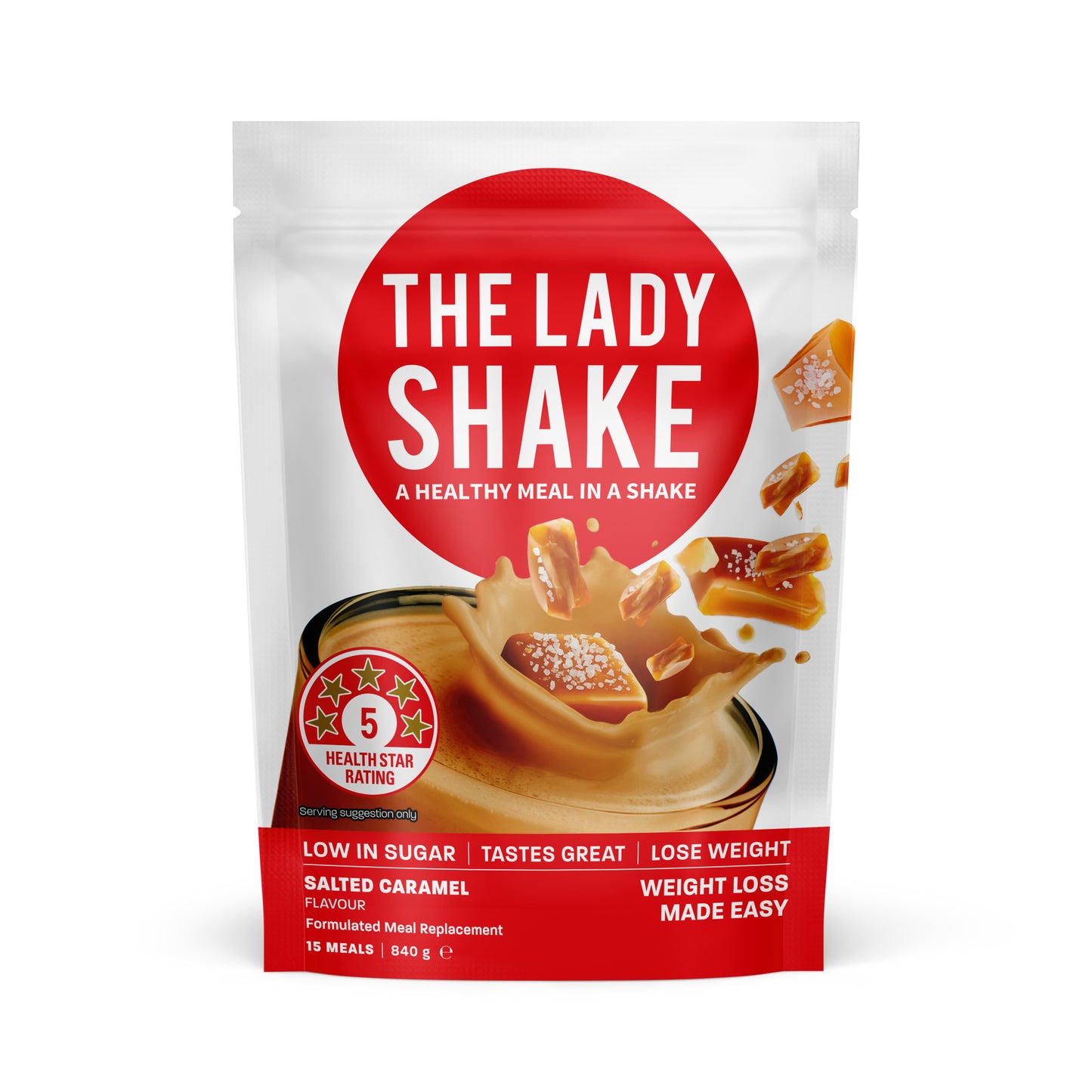 The Lady Shake Salted Caramel 840g