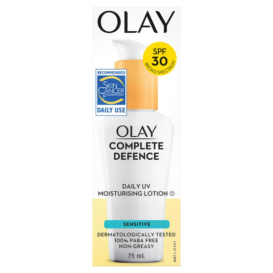 Olay Complete Defence Daily UV Moisturising Lotion SPF30 Sensitive 75mL