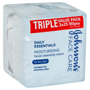 Johnson’s Daily Essentials Facial Cleansing Wipes (Dry Skin) 25 Pack x3