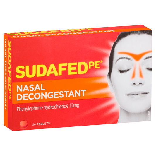 Sudafed PE Nasal Decongestant Tablets 24