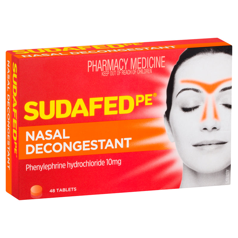 Sudafed PE Nasal Decongestant Tablets 48