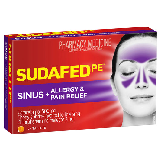 Sudafed PE Sinus Pain & Allergy Tablets 24