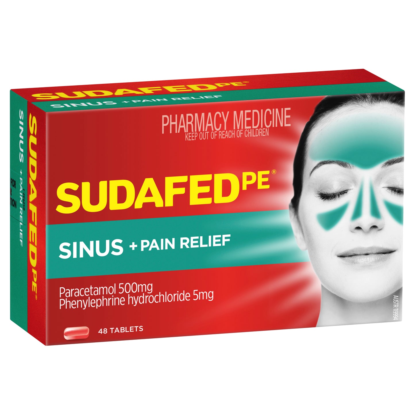 Sudafed PE Sinus Pain Tablets 48