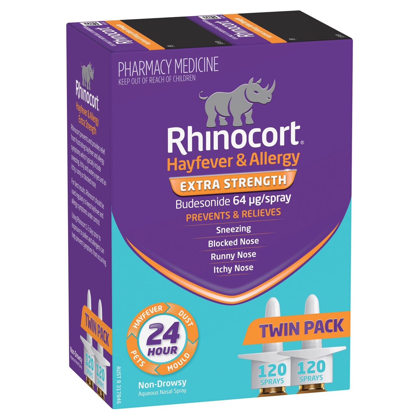 Rhinocort Nasal Spray 64mcg 120 Doses Twin Pack (S2)