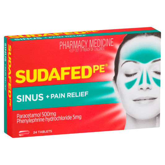 Sudafed PE Sinus Pain Tablets 24
