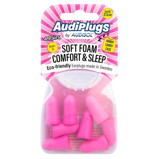 Audiplugs Soft Foam Comfort & Sleep 4 Pair Single