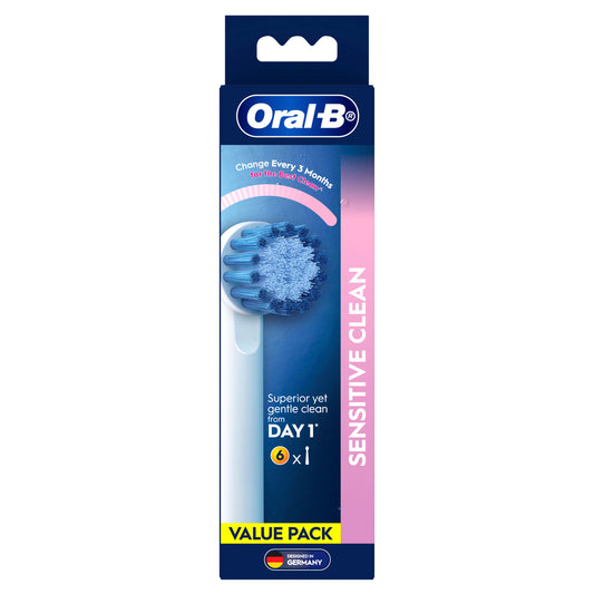 Oral-B Sensitive Clean Replacement Brush Heads 6pk