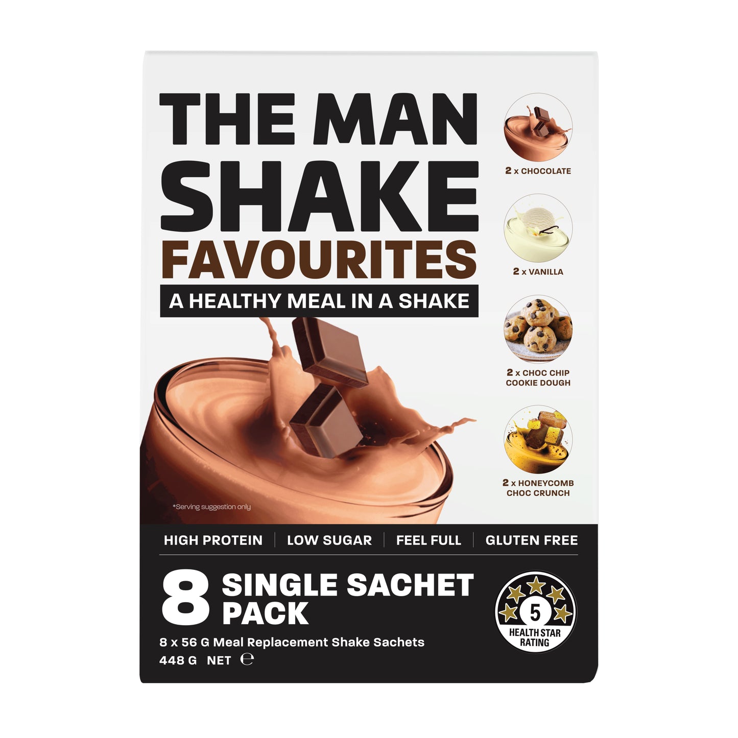The Man Shake Favourite Variety Pack 8 Sachets